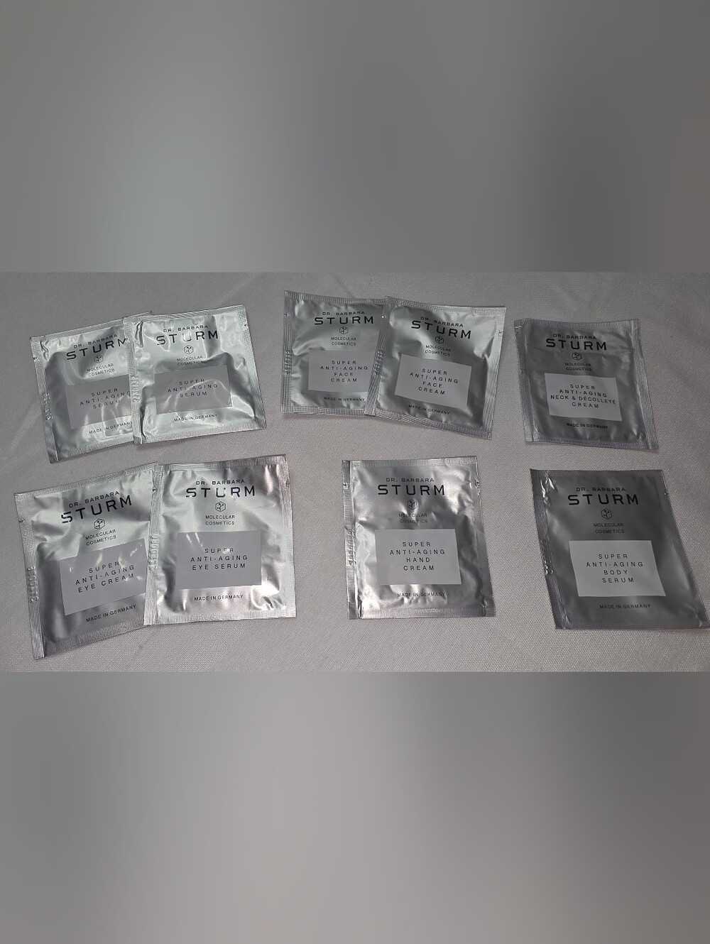 Dr. Barbara Sturm Super Anti-Aging Deluxe Sample Packet Bundle 9 piece lot